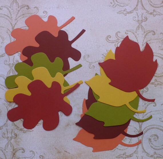 Items similar to 10 Sizzix Leaf / Leaves Die Cut Shape / pieces in ...