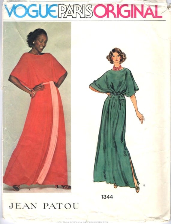 Billie Blair models a 1970s Jean Patou loungewear pattern - Vogue 1344
