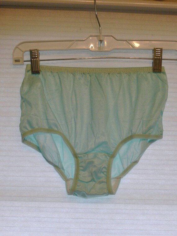 mint green nylon panties size 5