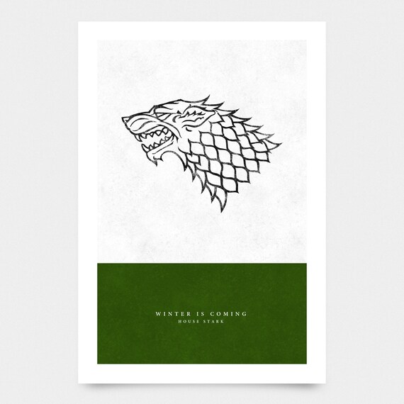 Game of Thrones House Stark print 11X17