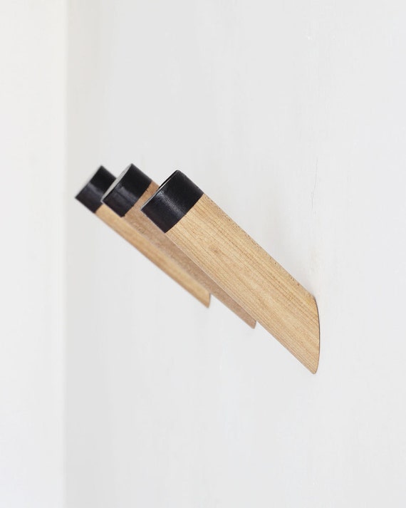 Black Coat hook modern wall hooks entryway by loopdesignstudio