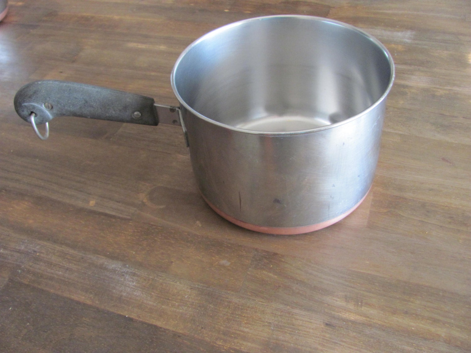 Vintage REVERE WARE Pot 4Quart Copper Clad Stainless Steel Haute Juice