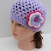Clearance. Purple Flower Hat.