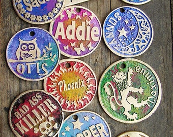 COLOR ADDITION Only to Etched Tag-Pet Tag Needs to Be Purchased Separately -- Dog Tag / Dog Id Tag / Pet ID Tag , Cat Tag , Colorful Dog Tag