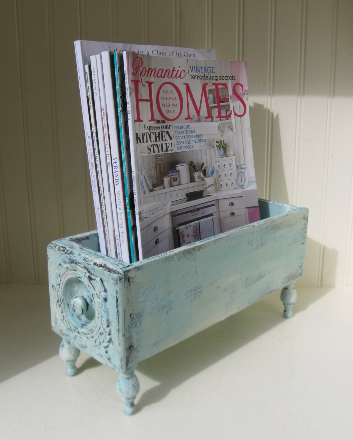 Vintage Wooden Drawer Repurposed Antique by AKADecorativeArt