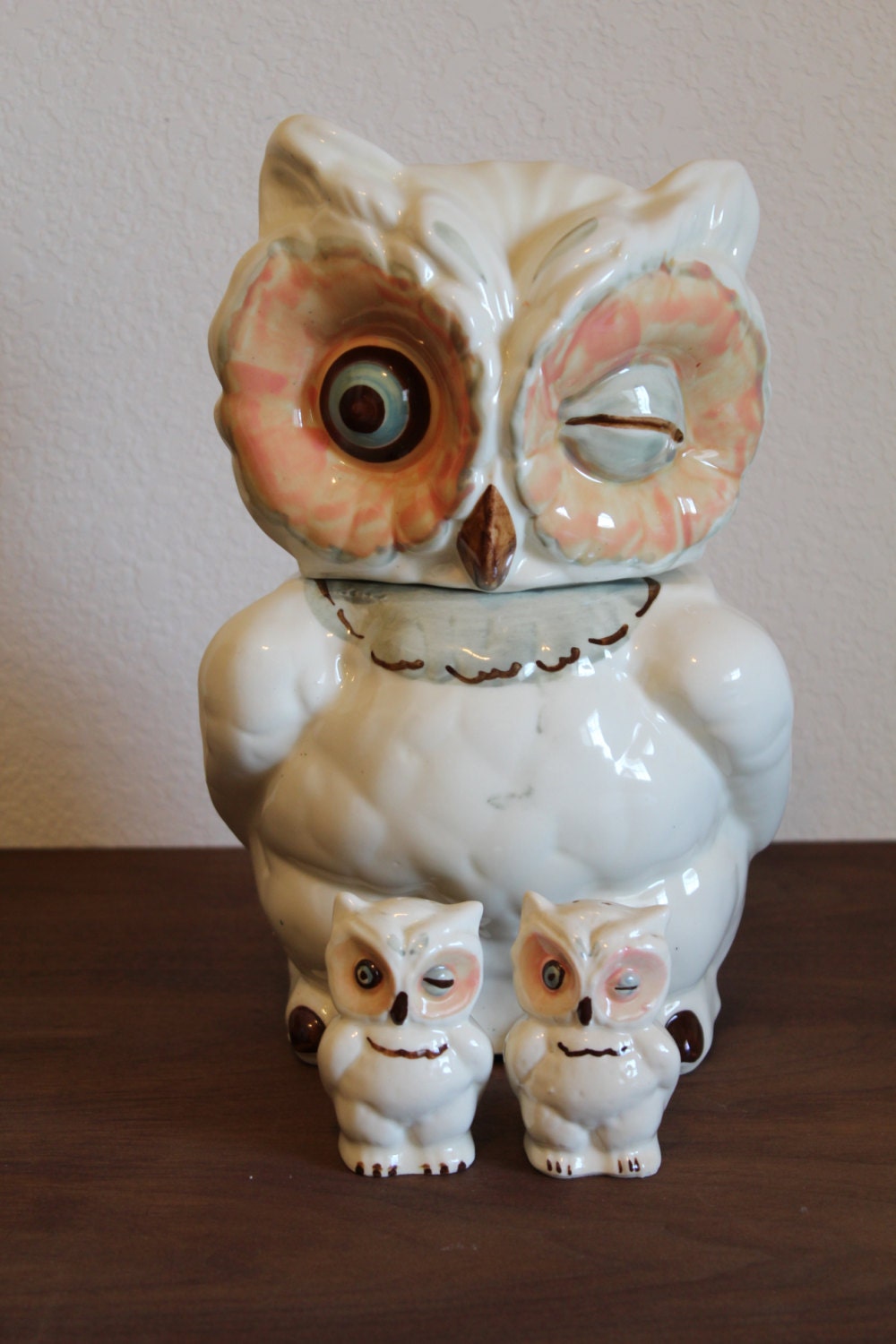 Vintage Shawnee Owl Cookie Jar & Salt and Pepper Shakers