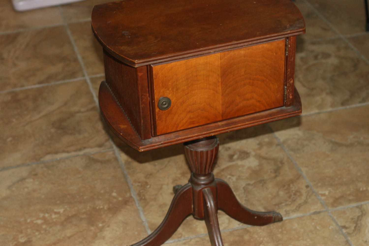 Mahogany Smokers Stand Vintage Smoking Stand by vintageatmosphere