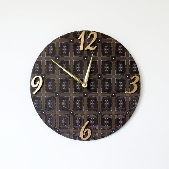 Items similar to Wall Clock, Etsy Art, Great Gatsby Decor, Home and