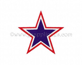 3 Tiered Star Embroidery Designs, 4th of July, Cheerleading Design Star, Sports Embroidery Star, 7 sizes for 4x4 hoops - Instant Download