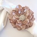 Wrist Corsage Champagne Satin Rhinestone by theraggedyrose on Etsy