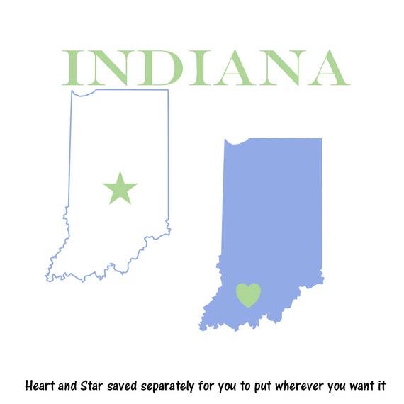 clipart map of indiana - photo #13