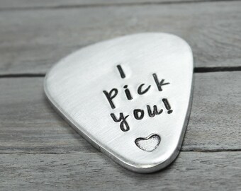 Stamped Guitar Pick, Personalized Guitar Pick, Personalized Gift Idea, Personalized Guitar Gifts
