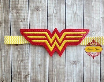 Wonder Woman Headband Shimmery shiny Logo Headband Super!