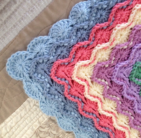 Items similar to Square Crochet Blanket/Afghan on Etsy