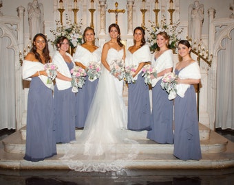 Wedding faux fur shawls set of 6 bridesmaids furs 6 bridesmaids shawls wedding furs bridal fur wraps