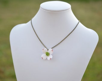 Dogwood Necklace, Spring Flower Necklace, Dogwood Flower Necklace, Dogwood Bridesmaid Necklace, Flower Necklace