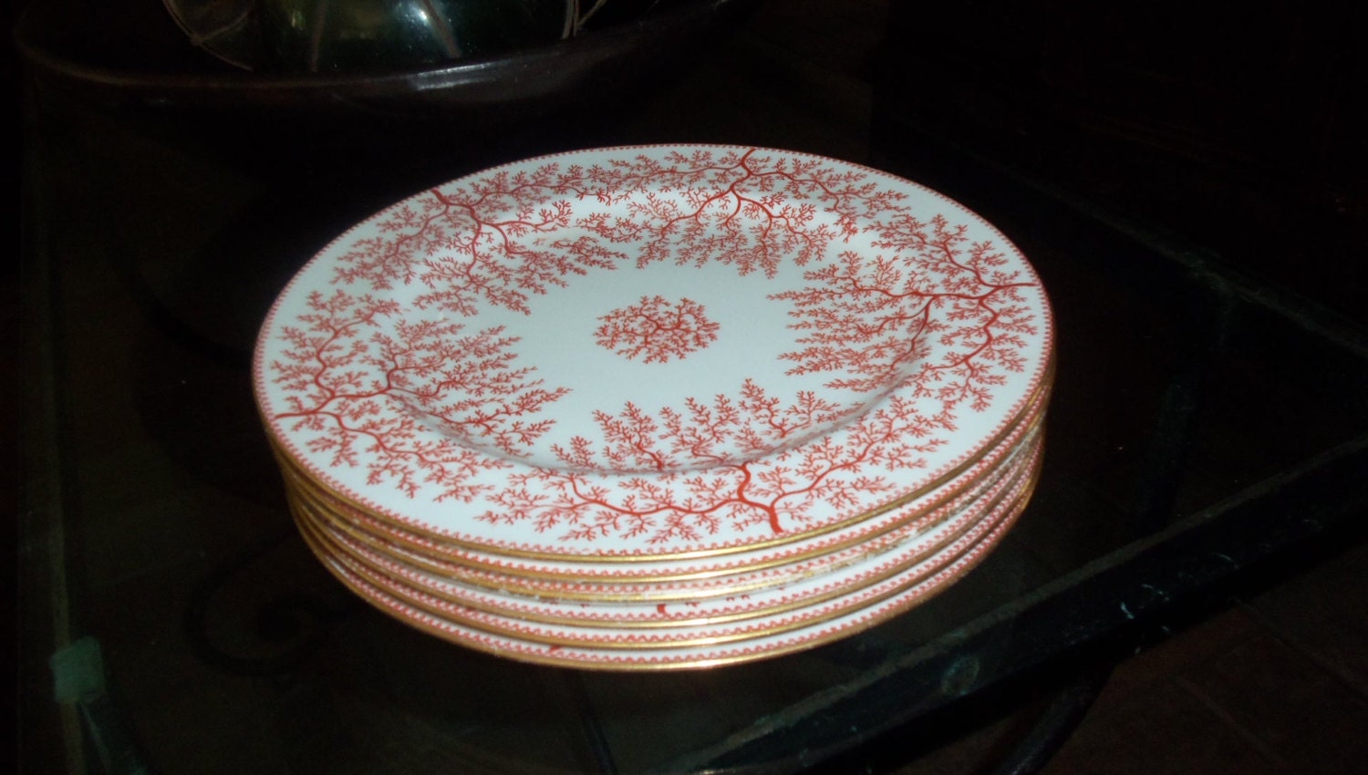 Antique Plates/Minton /6 Dinner Plates/ Dinnerware Set/Fancy