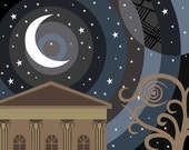 Star Poster, Night Sky Art, Starry Night, Dark Night Poster, Twinkle Twinkle Little Star, Wall Decor, Giclee Print, Brown, Dark Blue, Black Star Poster, Night Sky Art, Starry Night, Dark Night Poster, Twinkle Twinkle Little Star, Wall Decor, Giclee Print, Brown, Dark Blue, Black