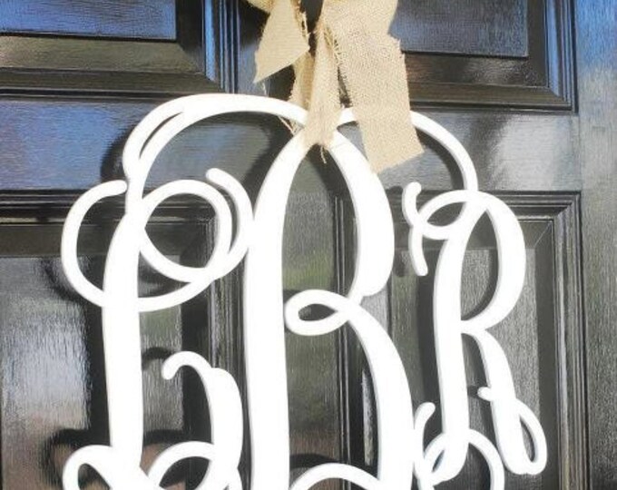 Front Door Wood Monogram