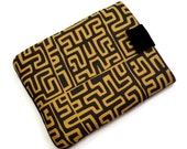 Hand Crafted Tablet Case from Brown Geometric Fabric/Case for:iPad,Kindle Fire HDX,Samsung Galaxy Tab, Google Nexus, iPad Air, Nook HD