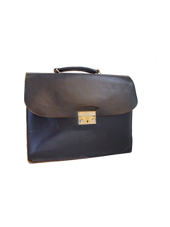 SATCHEL BRIEFCASE brown leather