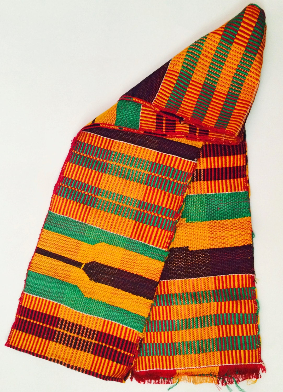 Traditional African Kente Scarf by AshantisBoutique on Etsy
