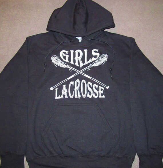 Girls Lacrosse Hoodie by crazeetees on Etsy