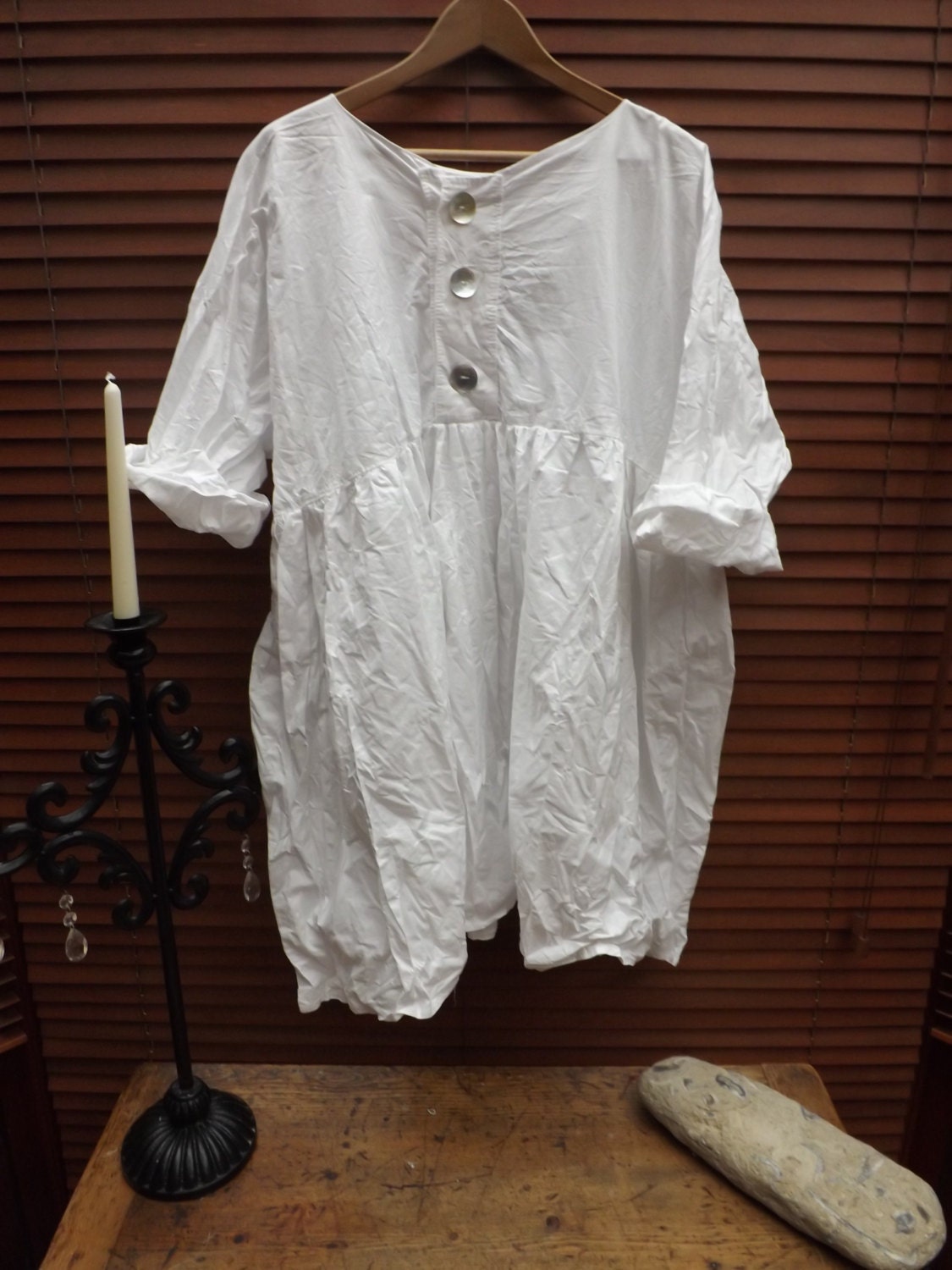 RITANOTIARA Georgia pure cotton Prairie White Oversized shirt