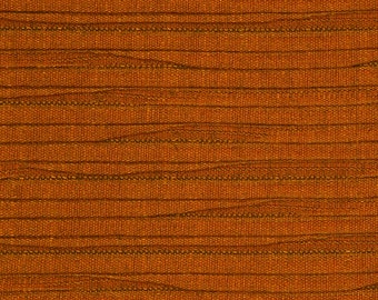 Solid Orange Textured Upholstery Fabric - Modern Pleated Fabric for Roman Shades - Tangerine Home Decor - Orange Home Furnishing Material