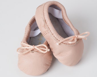 Baby Ballet Slippers - Pink - premie newborn toddler ballet slippers