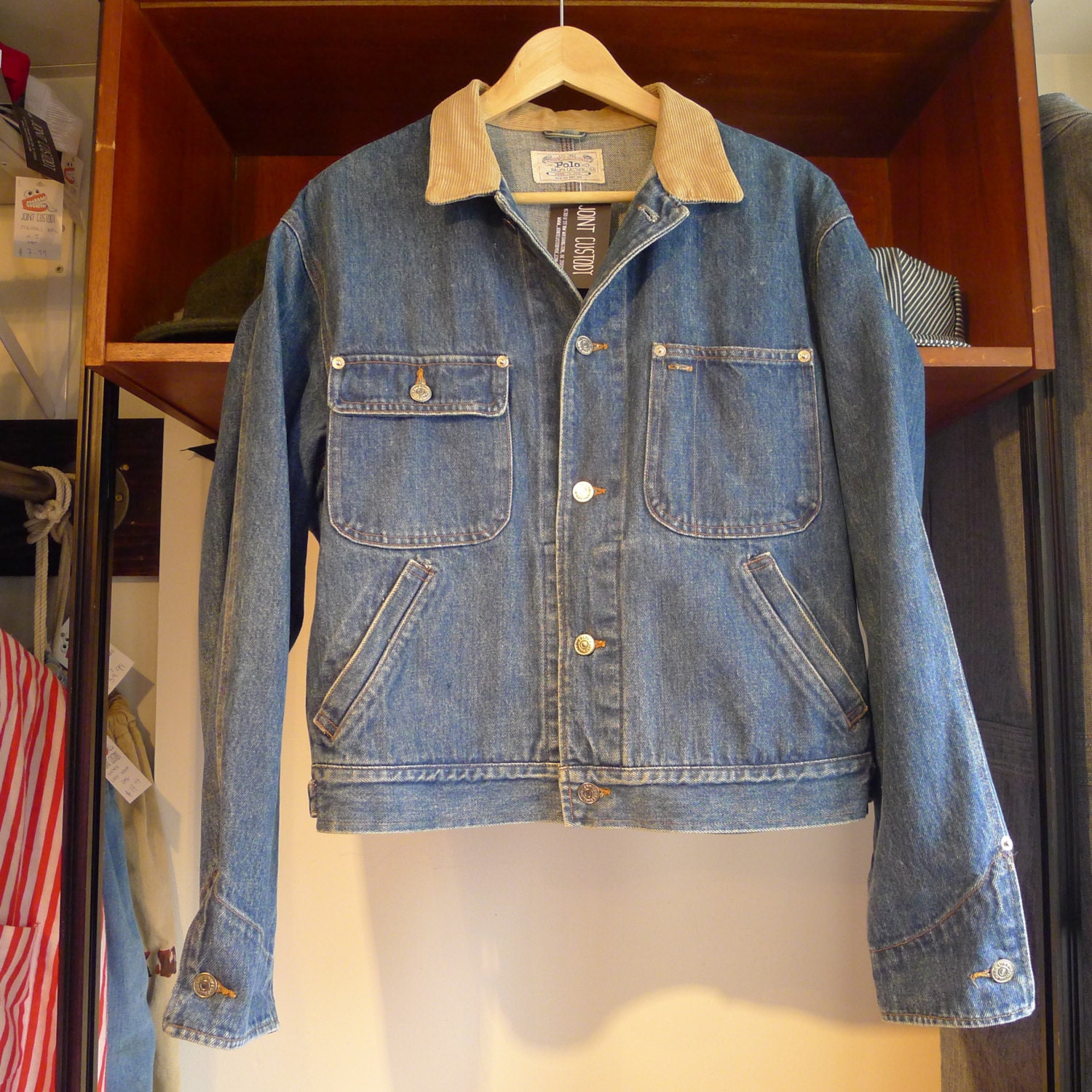  Vintage POLO RALPH LAUREN  Denim Jacket with by JointCustodyDC