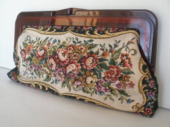 Vintage Needlepoint Bag Tapestry bag Vintage Evening bag Vintage Needlepoint Bag Tapestry bag Vintage Evening bag