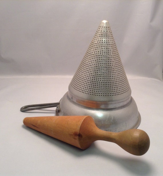 Vintage Wearever Aluminum Cone Shaped Colander With The