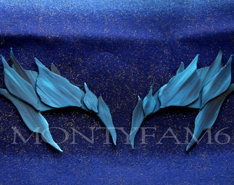 Poison Ivy Leaves BLUE Eyebrow Eye mask ICE SNOW queen Comic Con Cosplay Fairy