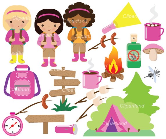 INSTANT DOWNLOAD. Girl Camp . Personal and commercial use.