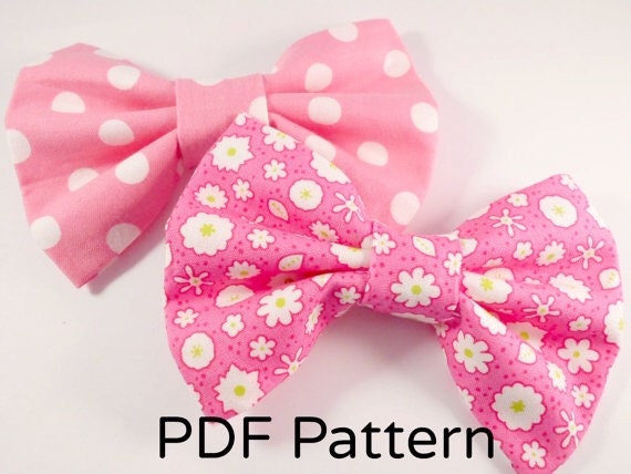 Items Similar To Fabric Hair Bow Pattern Hair Bow Tutorial Make Your Own Hairbows Pdf Instant 5516