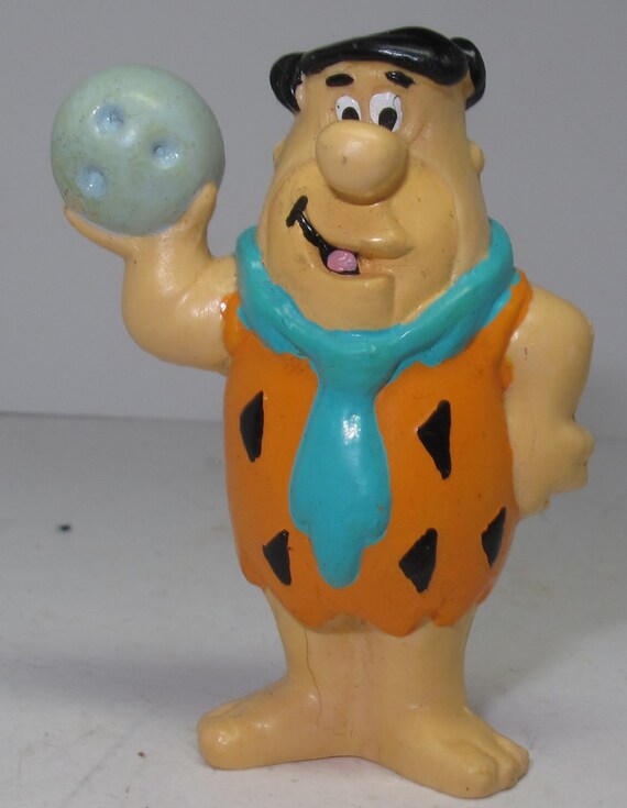 Vintage pvc figure the flintstones fred bowling by OurFun on Etsy