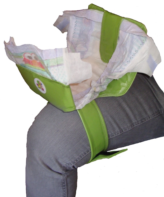 Green Portable Standing Diaper Changing Pad Swifty by SwiftySnap