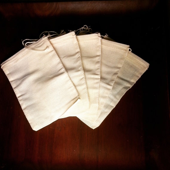 SET OF 20 Large 100% Organic Cotton Muslin Drawstring Bags - All ...