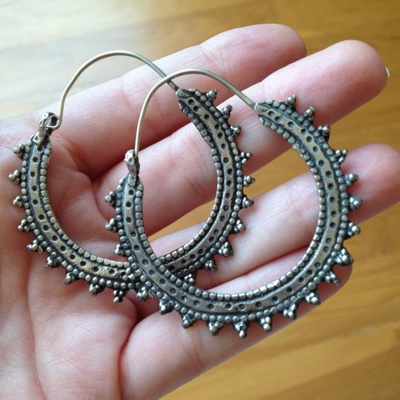 Vintage silver Afghani earrings