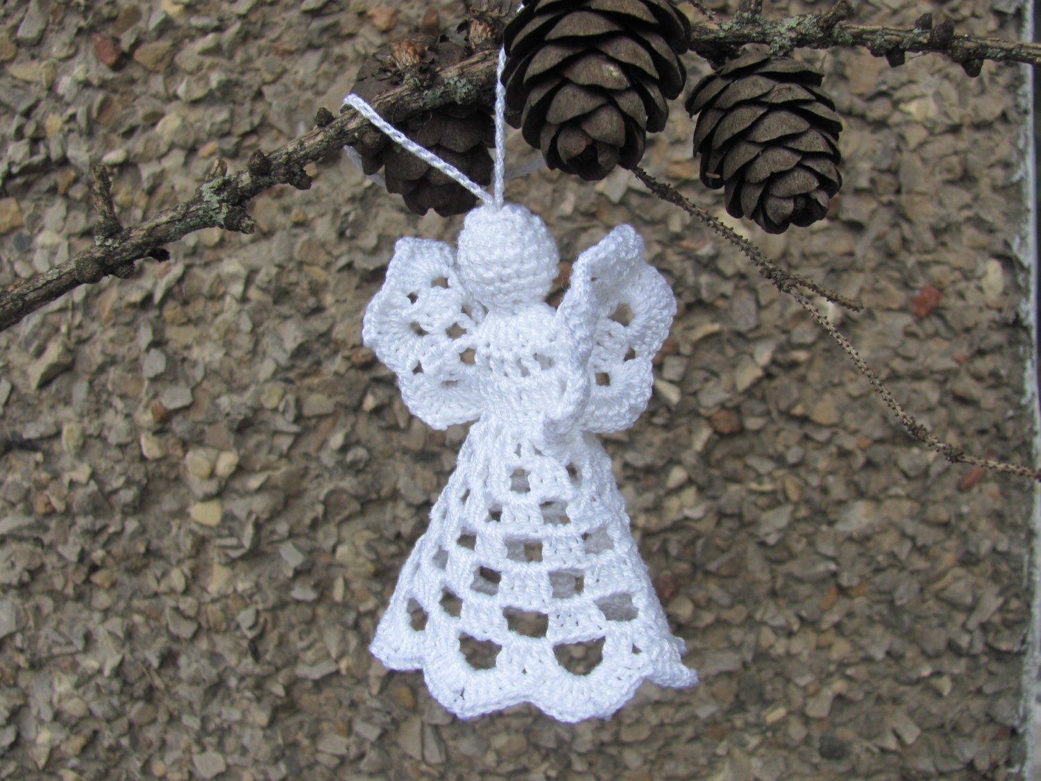 Crochet angel Christmas ornament Home decor A11