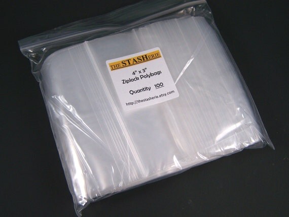 Recloseable Poly Bag - 1000 4&quot; x 3&quot; Clear Plastic Ziplock bags - wholesale Bulk Listing from ...