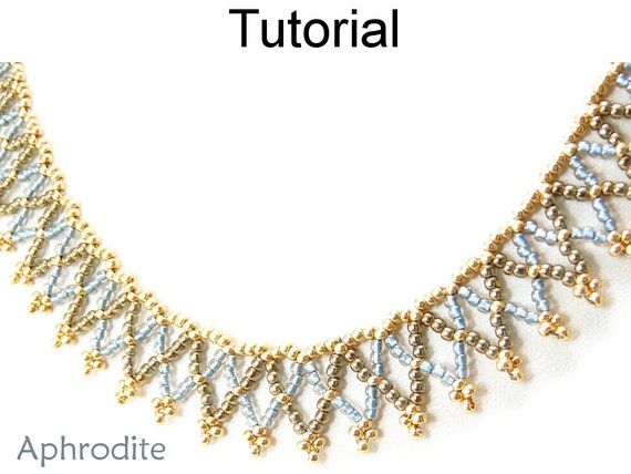 Beading Tutorial Pattern Seed Bead Netted Necklace Netting