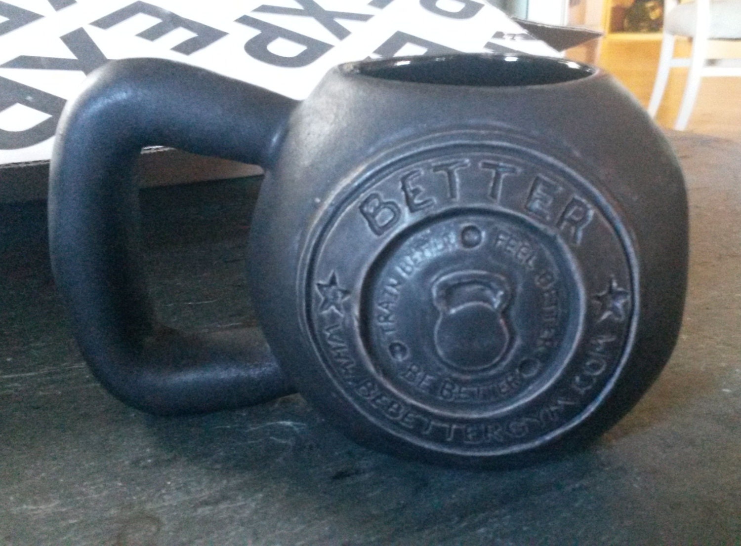 Custom Kettlebell Coffee Mug 16 or 24 oz Made by Clazydayceramics