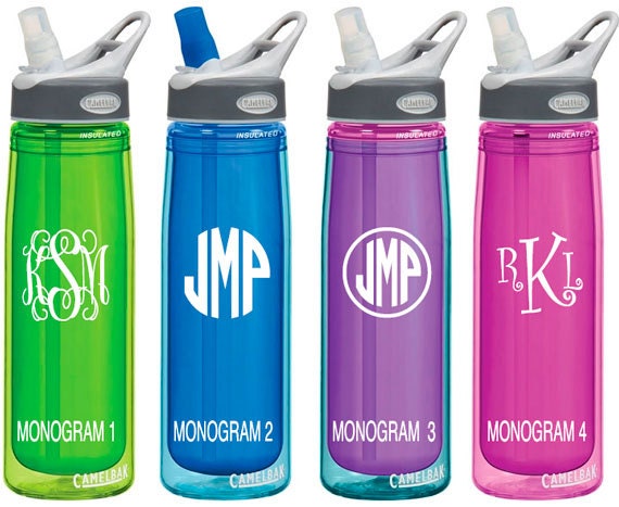 Monogram Decal for Water Bottle 2.75 inch  great gift for anyone to 