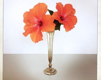 silver bud vase trumpet art deco 2 available rustic vintage