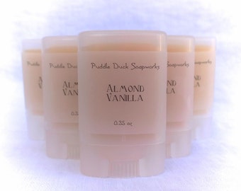 SALE Almond Vanilla Solid Perfume. Scented with warm vanilla and amaretto - Natural, long lasting personal fragrance