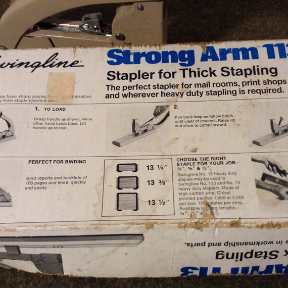 Vintage Swingline Strong Arm 113 Stapler Heavy Duty