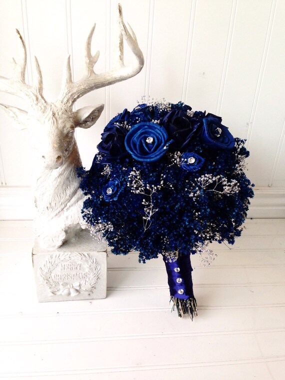 Glitter dried flower sola flower bouquet by Knot2ShabbyDesigns