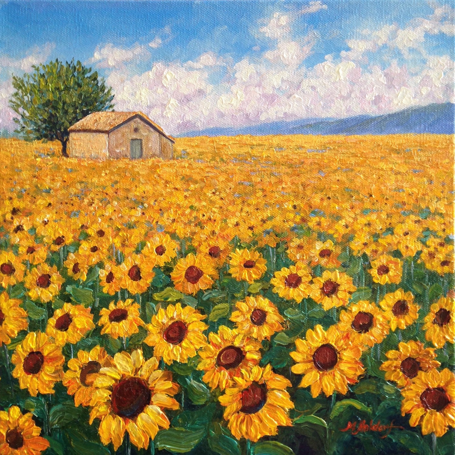 sunflower canvas